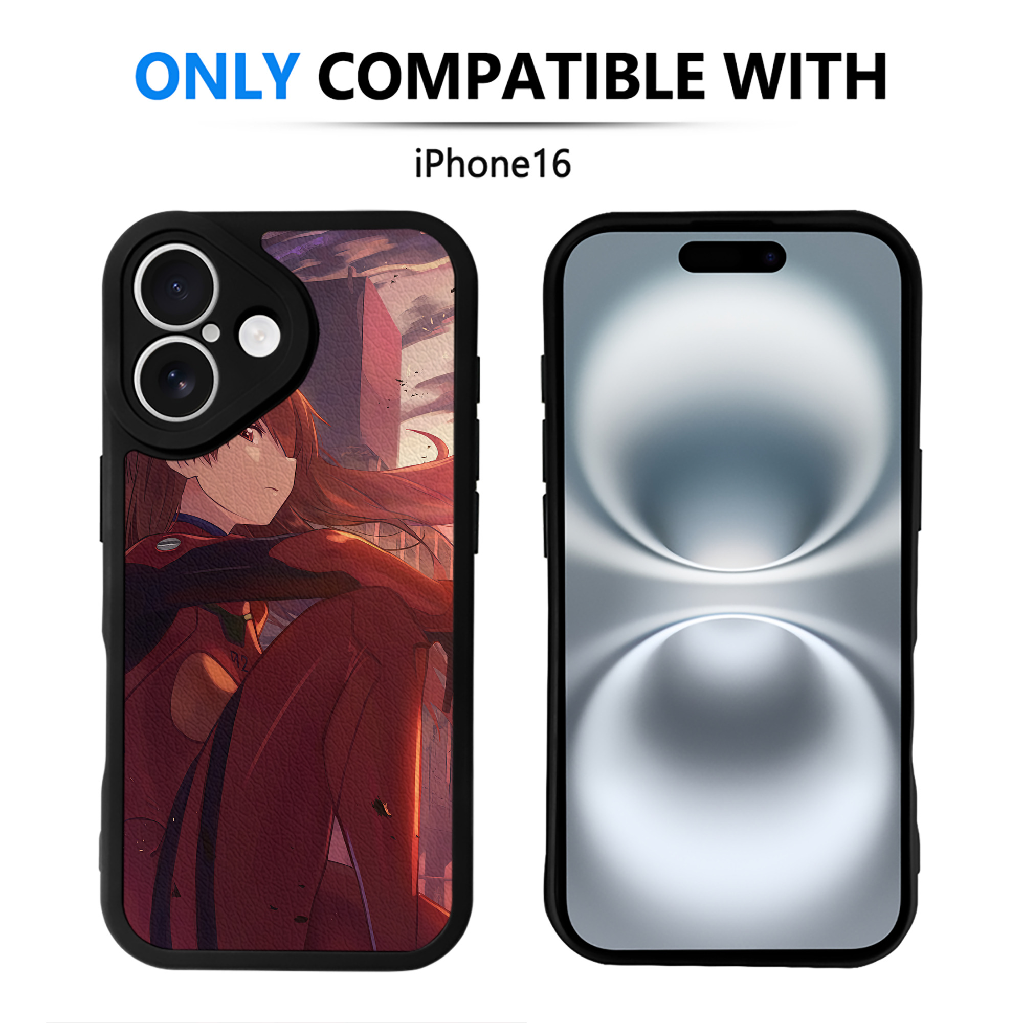 （画像用） EVA 新世紀エヴァンゲリオン 【iPhone 16シリーズ対応】シリコンスマホケース（レザー調） 材質：シリコン